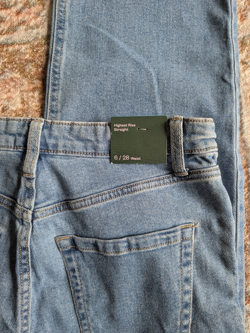 Light Wash High-Rise Straight Jeans - Light Blue Size 6/28